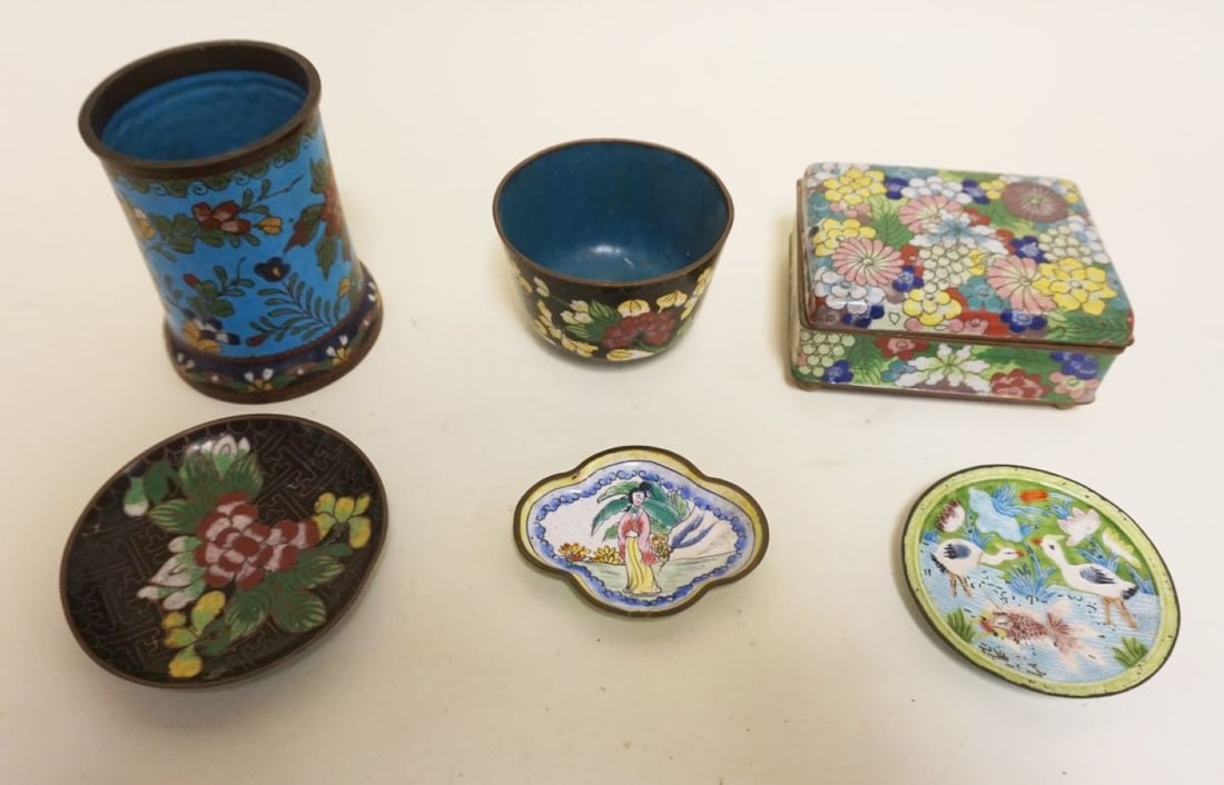 GROUP OF ASSORTED CLOISONNE ITEMS (1 of 7)