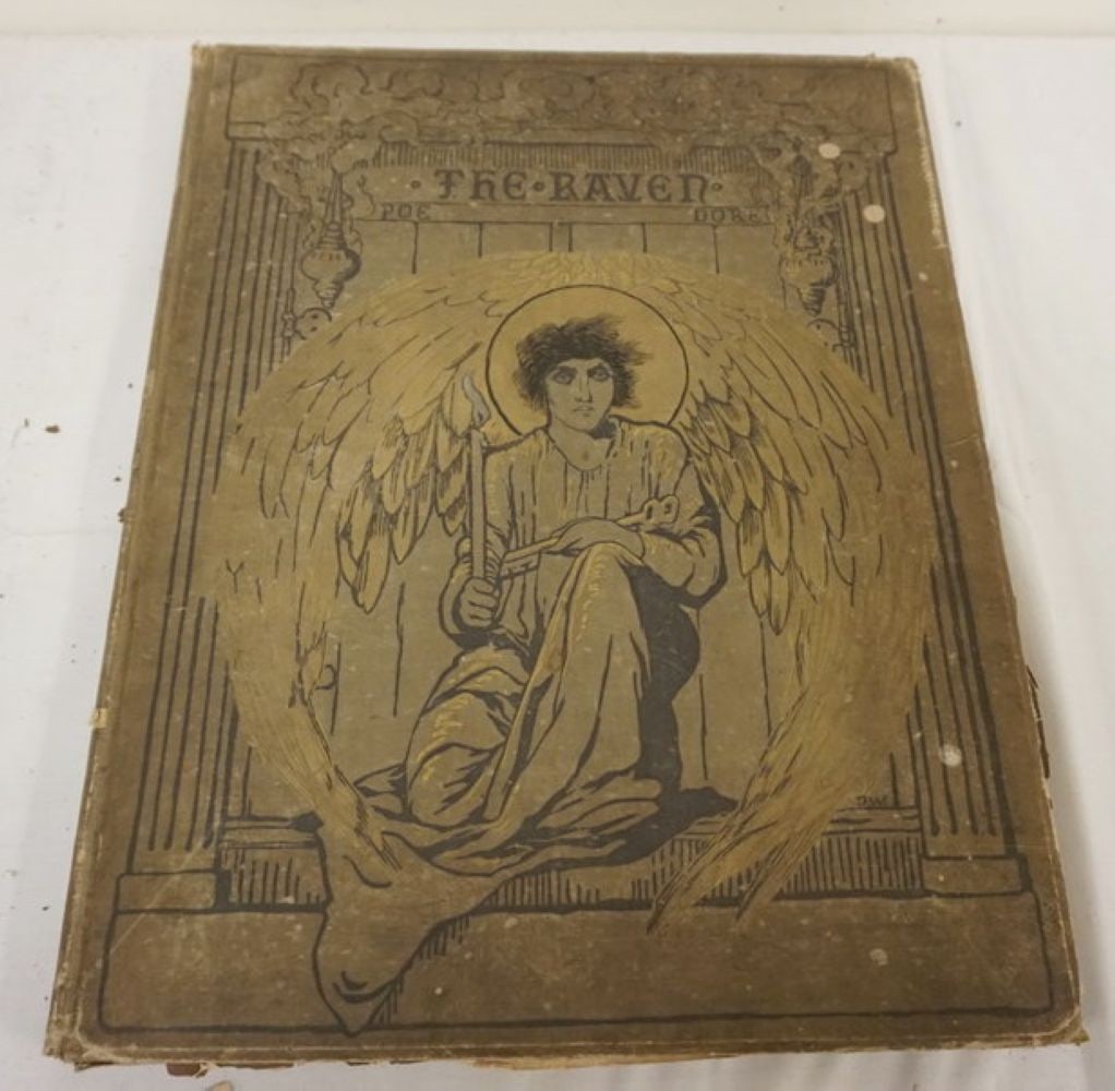 ANTIQUE OVERSIZED BOOK EDGAR ALLAN POE (1 of 15)
