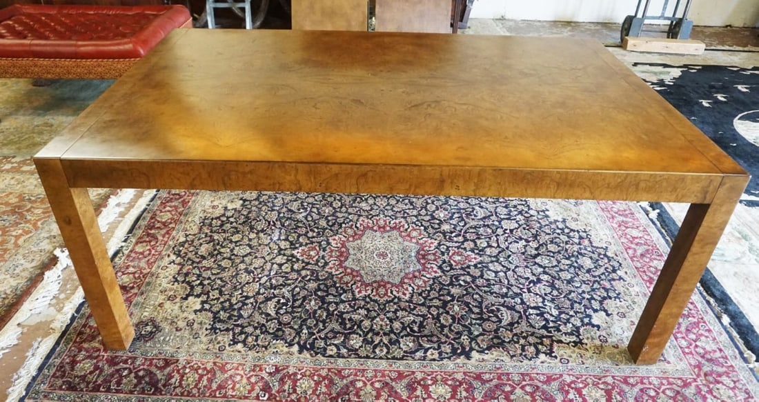 MODERN STYLE BURLED WOOD DINING TABLE (1 of 3)