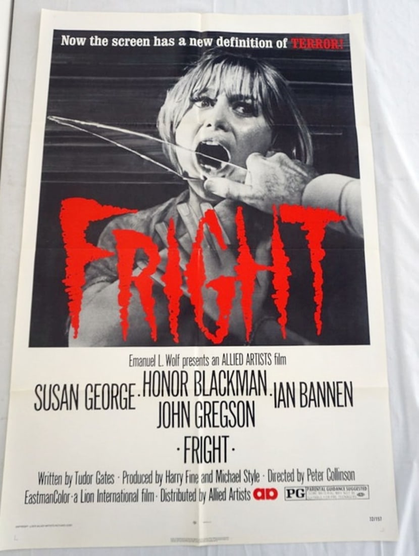 VINTAGE MOVIE POSTER *FRIGHT*: VINTAGE MOVIE POSTER *FRIGHT* 1972, ALLIED ARTIST, APPROXIMATELY 27 IN X 41 IN