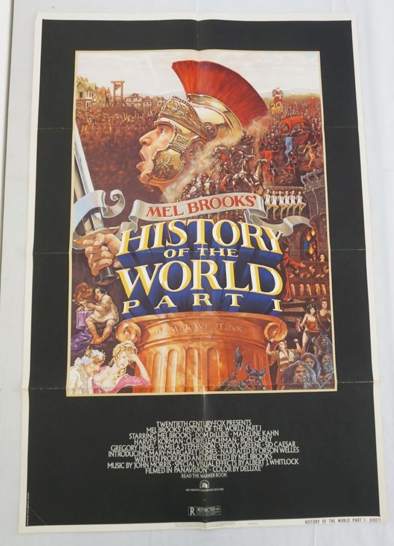 VINTAGE MOVIE POSTER *HISTORY OF THE WORLD PART 1*: VINTAGE MOVIE POSTER *HISTORY OF THE WORLD PART 1* 1981, MEL BROOKS, APPROXIMATELY 27 IN X 41 IN