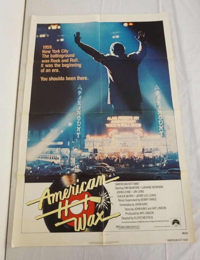 VINTAGE MOVIE POSTER *AMERICAN HOT WAX*: VINTAGE MOVIE POSTER *AMERICAN HOT WAX* 1978 PARAMOUNT, APPROXIMATELY 27 IN X 41 IN