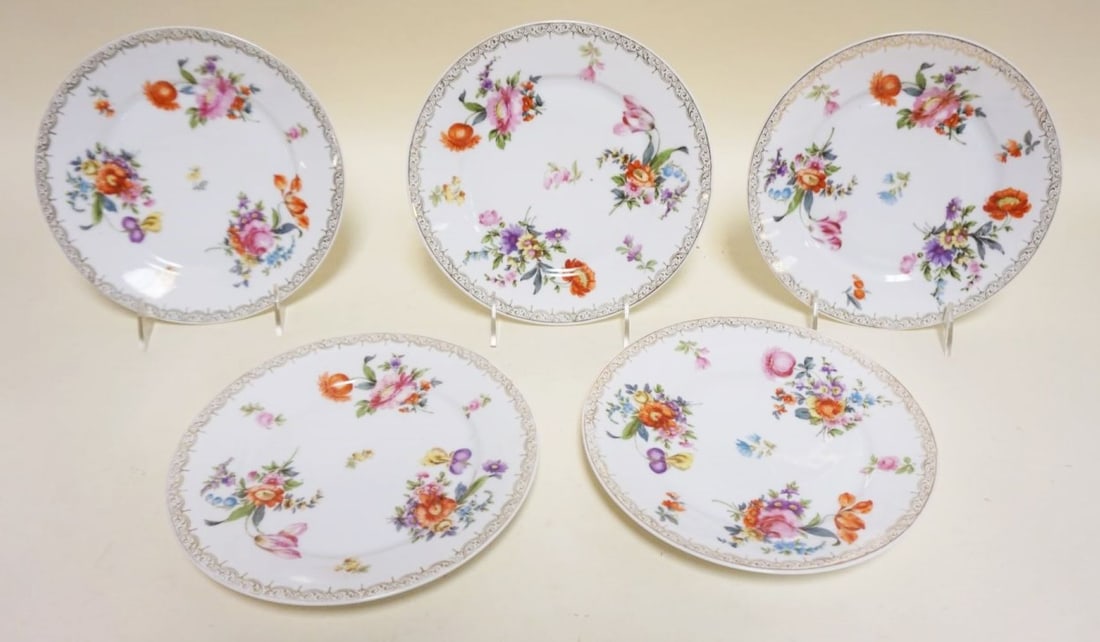 BAVARIAN HAND PAINTED FLORAL PLATES (1 of 4)