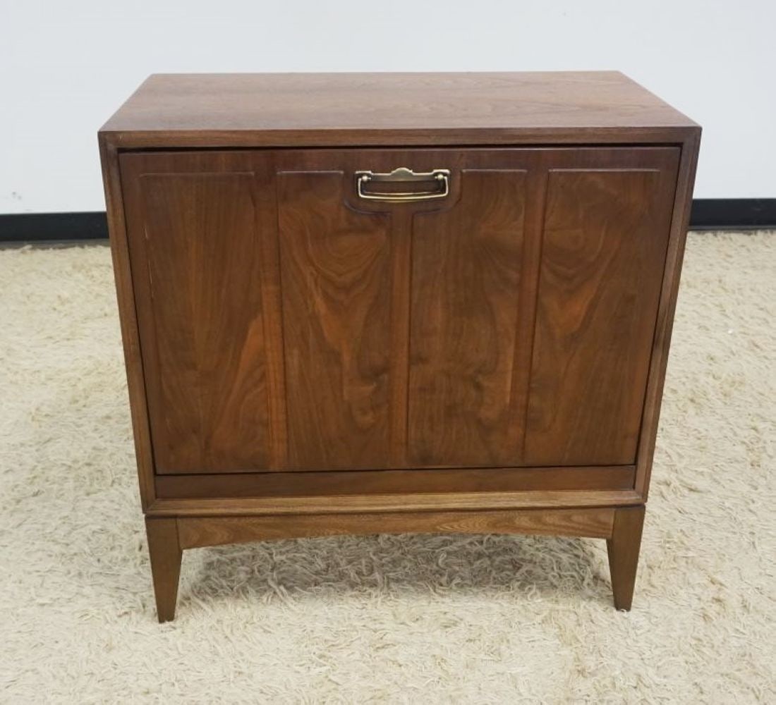 MCM LANE WALNUT RECORD ALBUM CABINET (1 of 6)