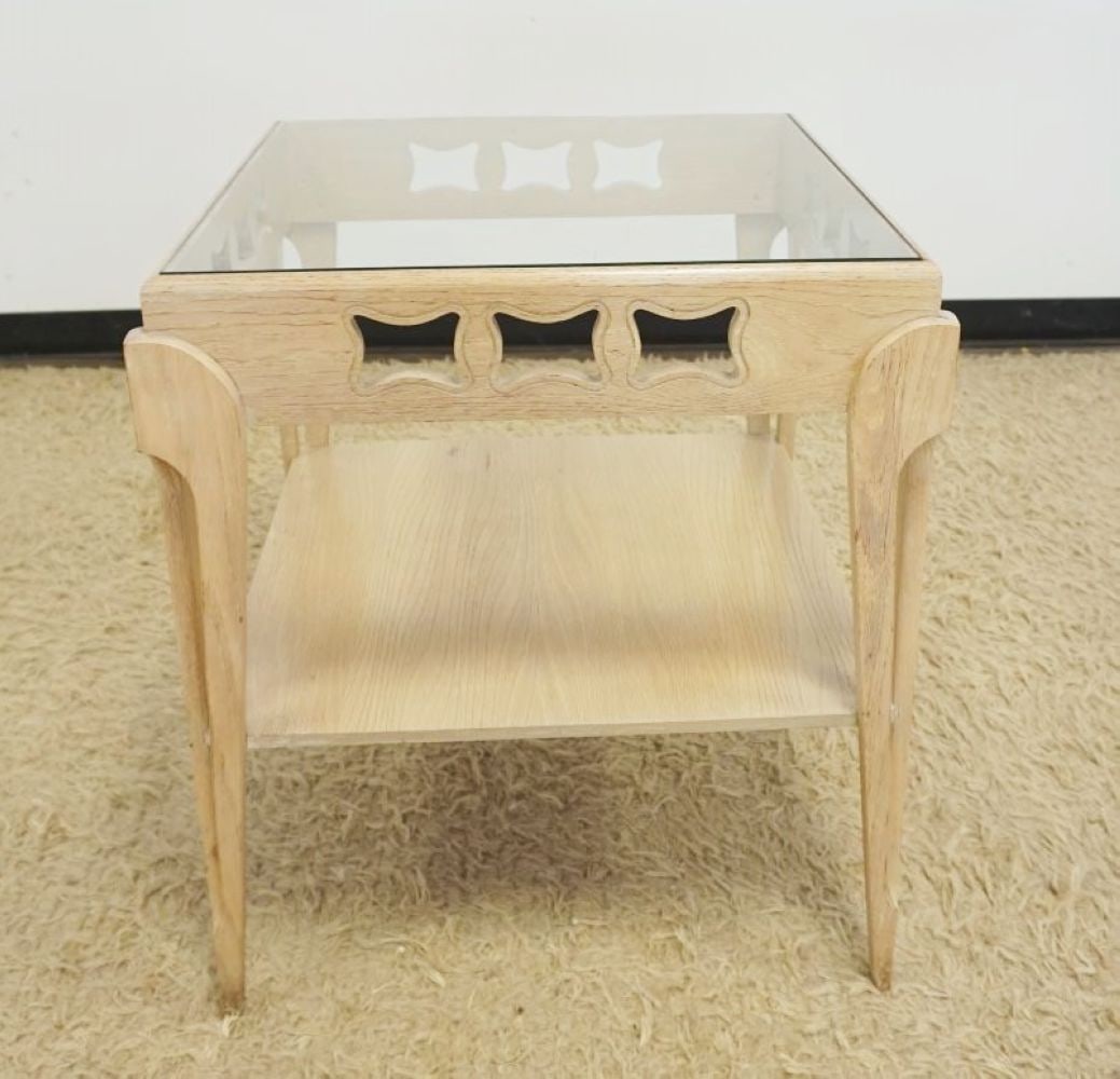 MODERN STYLE BLEACHED OAK LAMP TABLE (1 of 3)