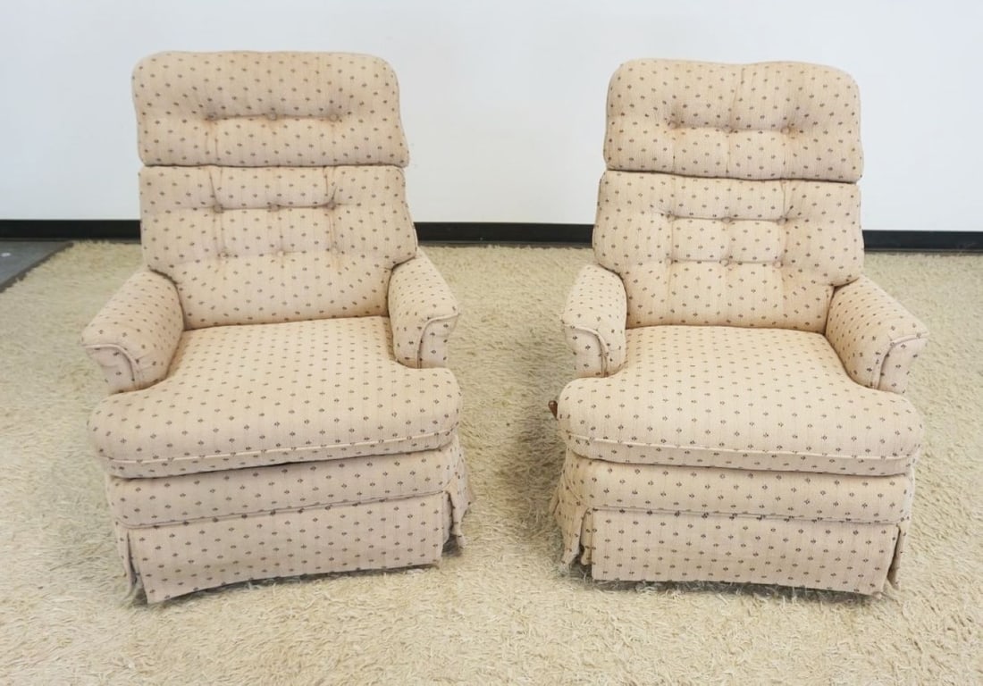 UPHOLSTERED SWIVEL RECLINING ARM CHAIRS (1 of 2)