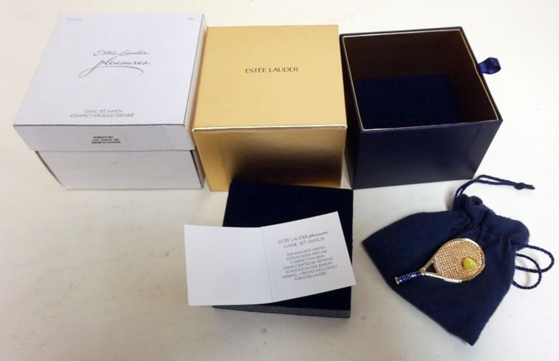 ESTEE LAUDER PERFUME: ESTEE LAUDER PLEASURERS GAME SET MATCH SOLID PERFUME LTD ED, UNUSED