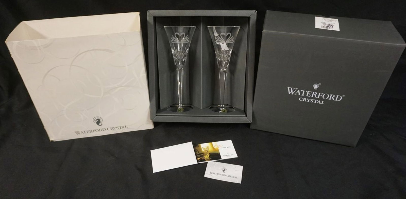 WATERFORD CRYSTAL TOASTING FLUTE PAIR: WATERFORD CRYSTAL TOASTING FLUTE PAIR