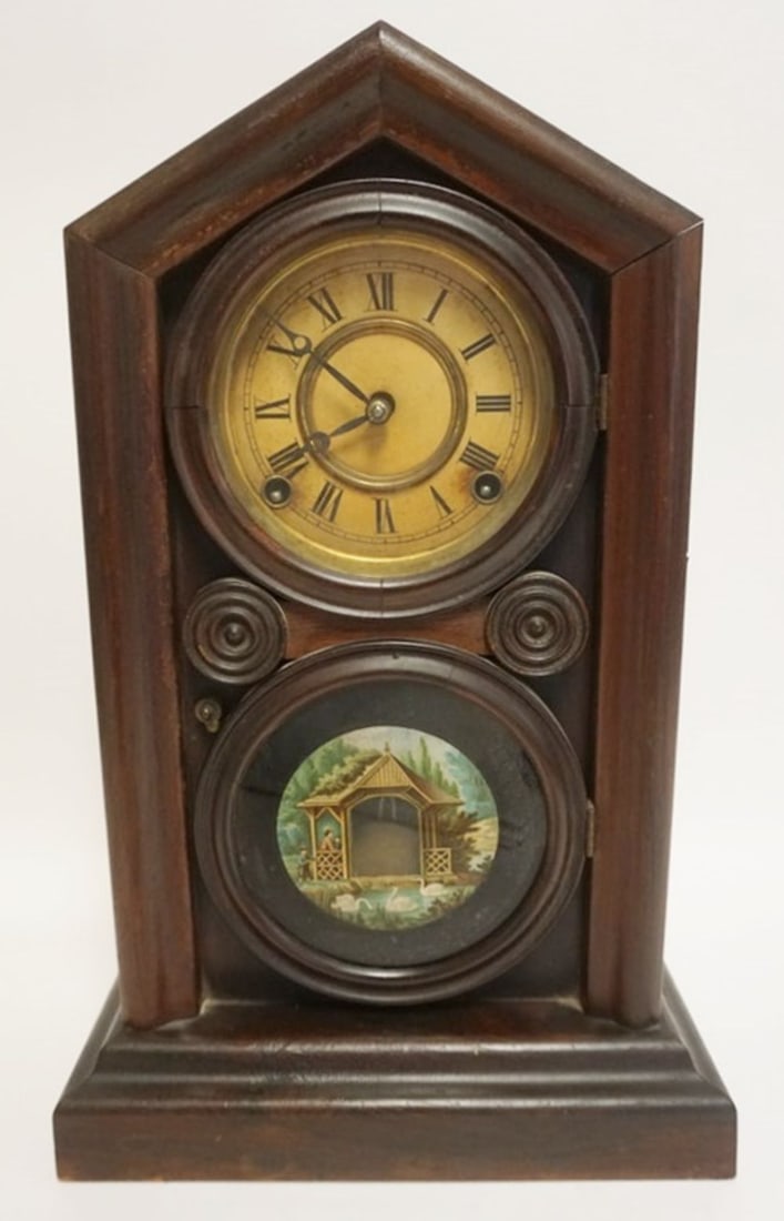 ANTIQUE SHELF CLOCK (1 of 8)