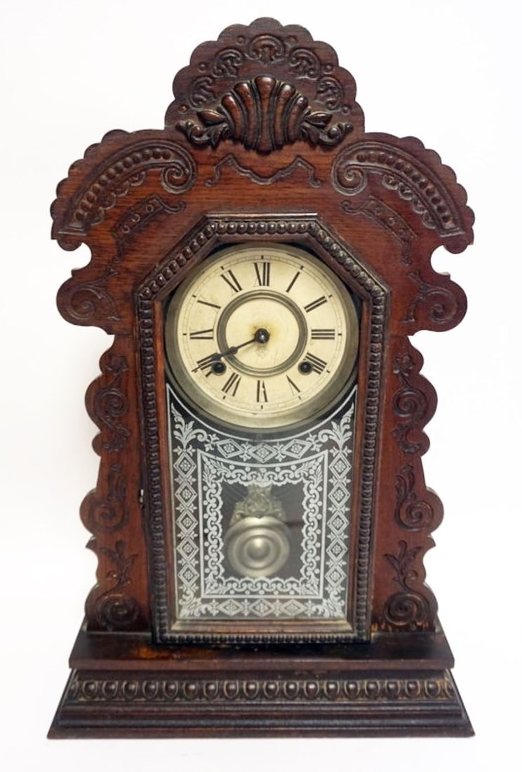 ANTIQUE SHELF CLOCK (1 of 3)