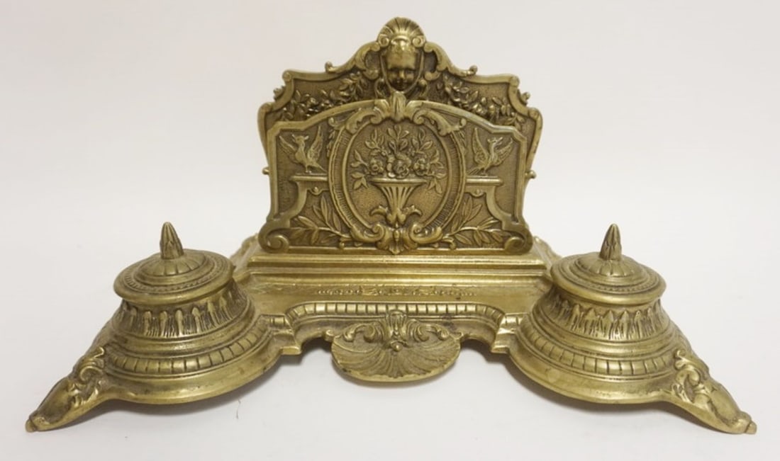 ORNATE BRASS LETTER HOLDER (1 of 5)