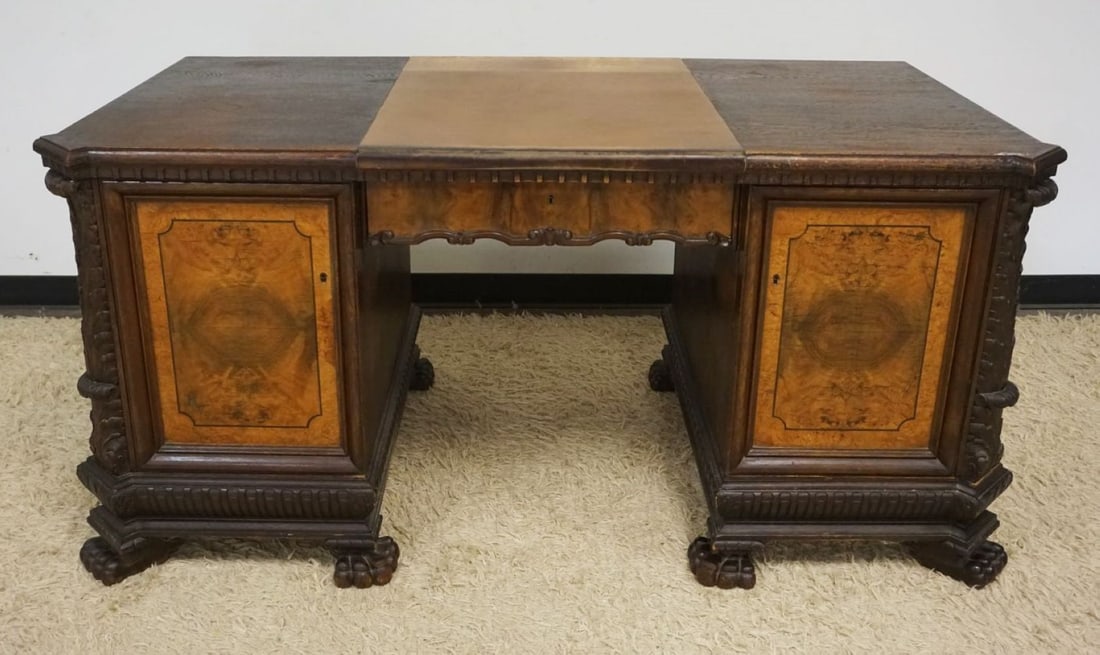 ANTIQUE OAK DESK (1 of 8)