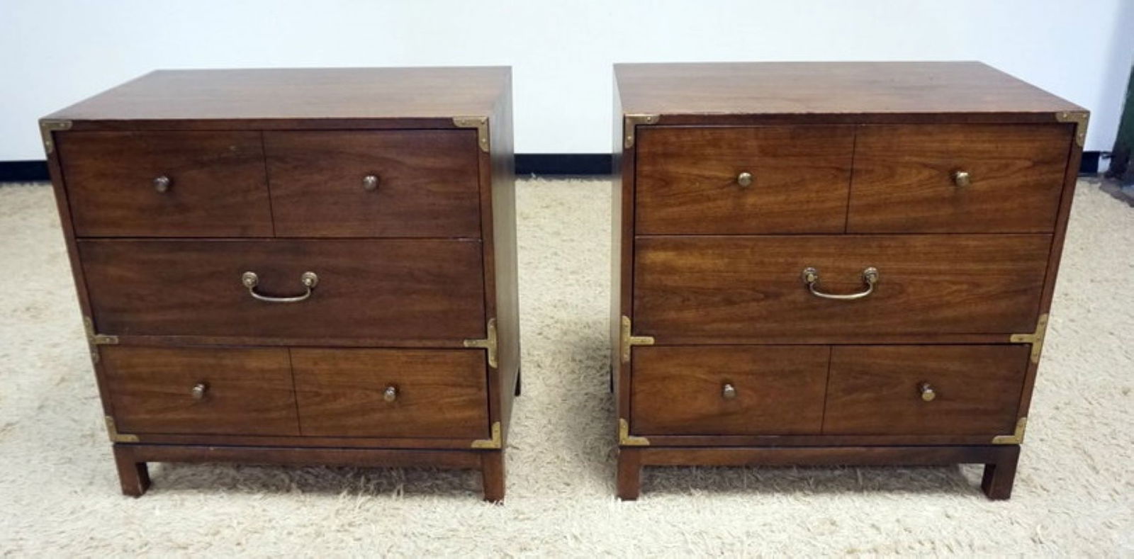 PAIR OF DREXEL 3 DRAWER CHESTS (1 of 6)