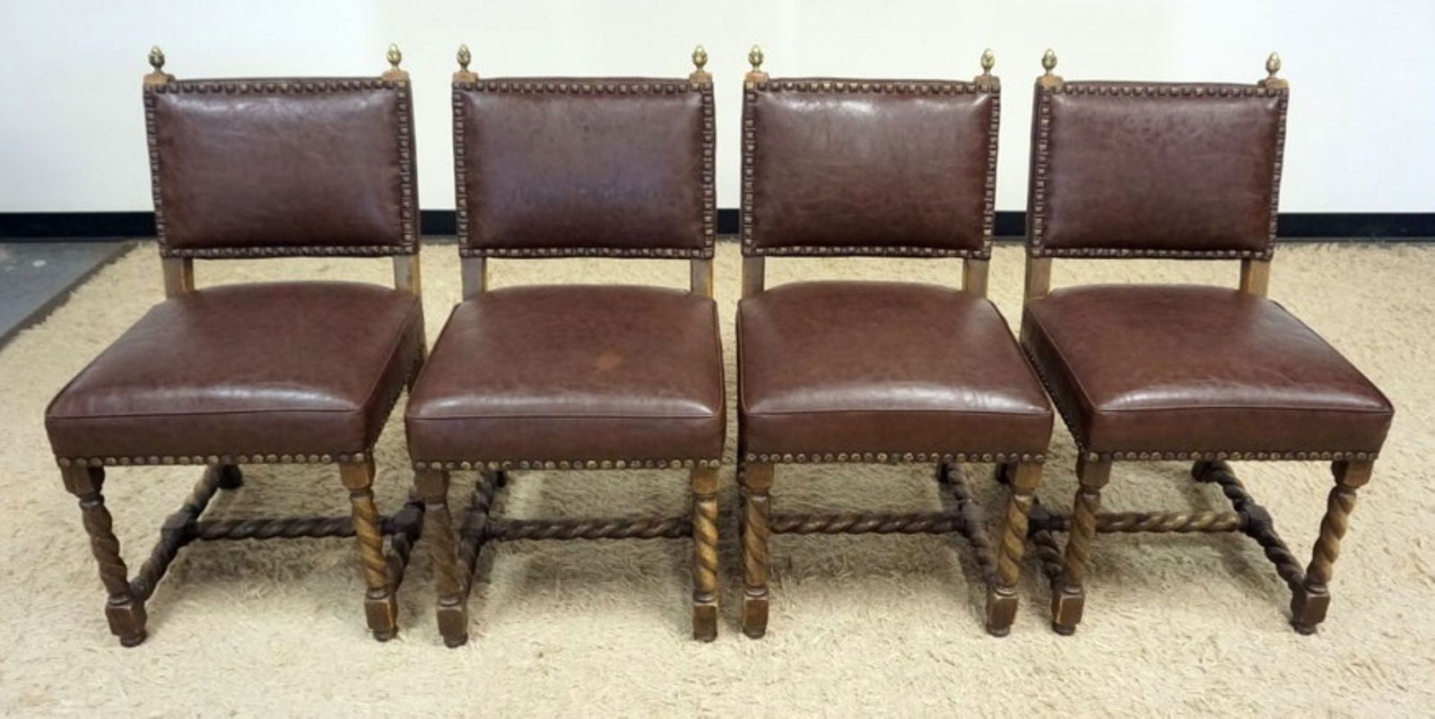 SET OF 4 ENGLISH OAK CHAIRS (1 of 8)