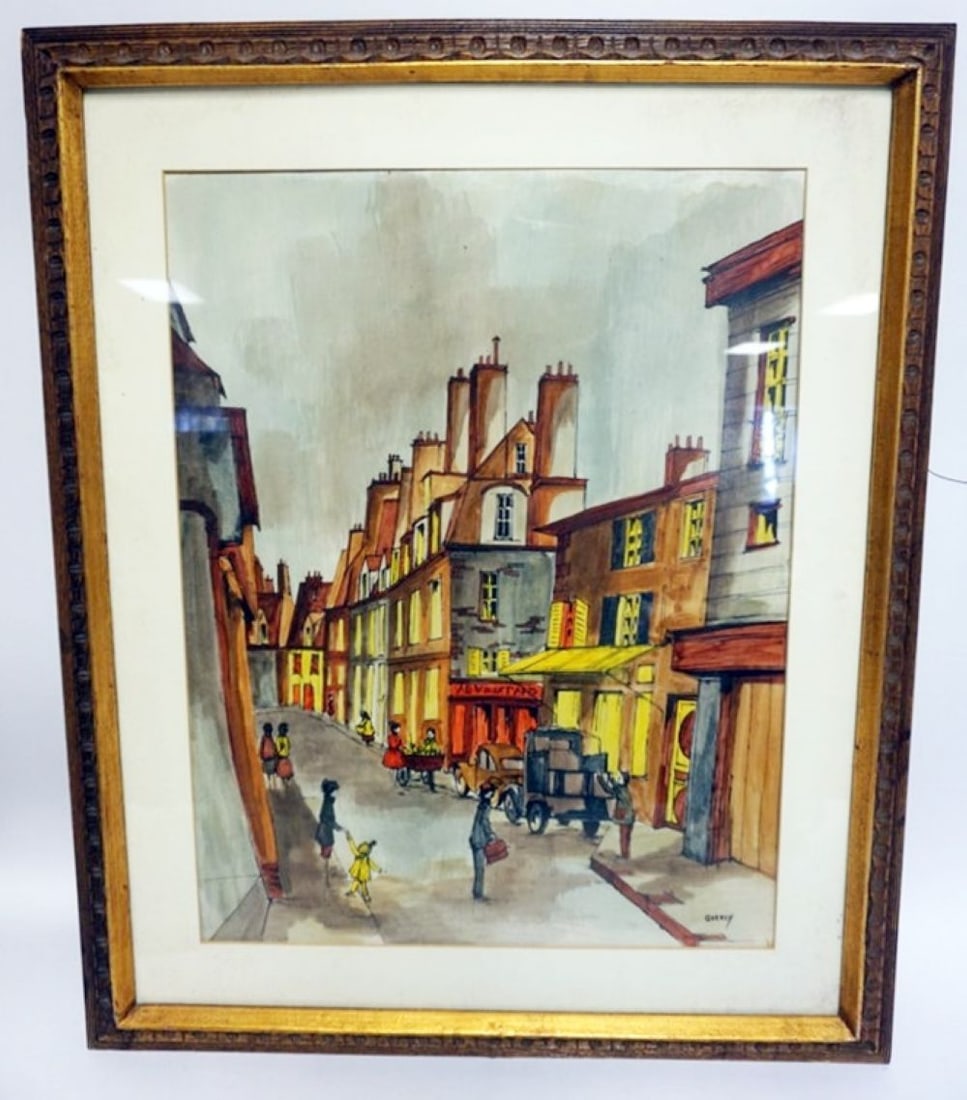 QUERCY SIGNED WATER COLOR (1 of 3)