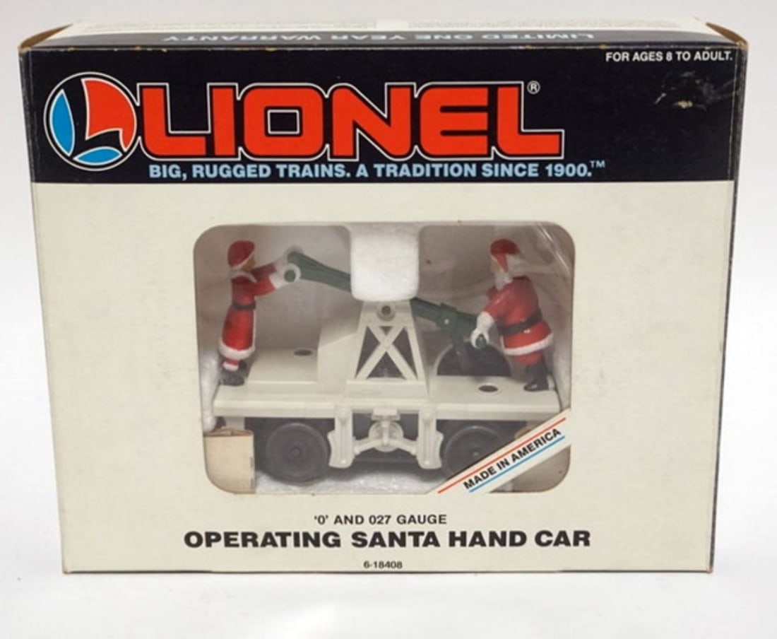 LIONEL TRAIN O GAUGE SANTA HAND CAR (1 of 3)