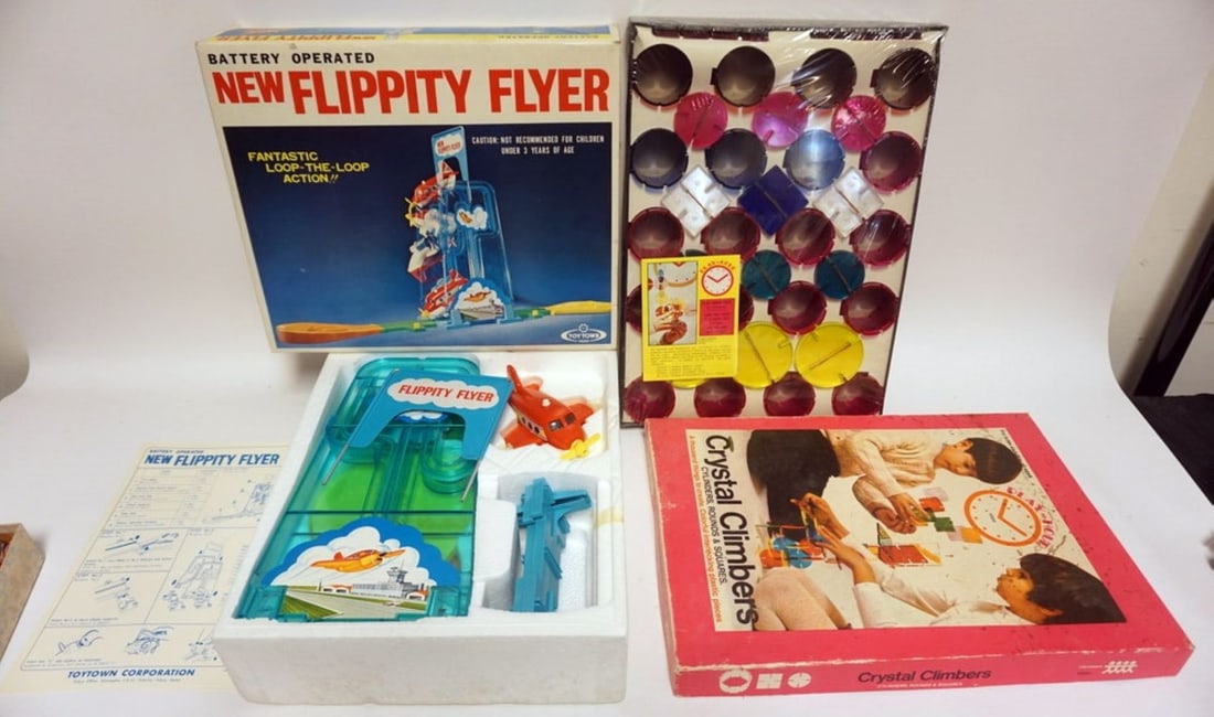 CRYSTAL CLIMBER AND FLIPPITY FLYER TOYS (1 of 1)