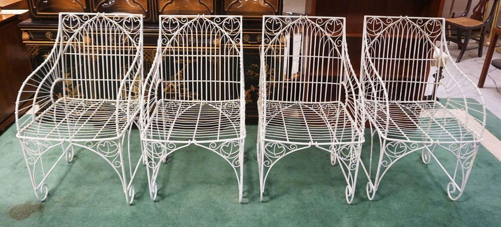 SET OF 4 VICTORIAN STYLE GARDEN CHAIRS (1 of 5)