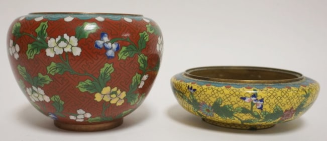 CLOISONNE ENAMELED BOWLS