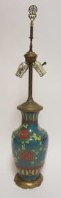 CLOISONNE ENAMELED TABLE LAMP