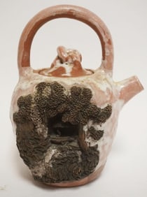 ASIAN TERRACOTTA POTTERY TEAPOT