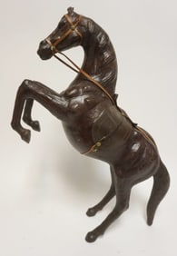 LEATHER PRANCING HORSE
