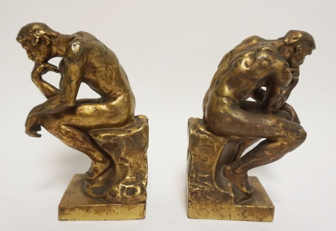 PAIR OF BRONZE WRAPPED BOOKENDS (1 of 5)