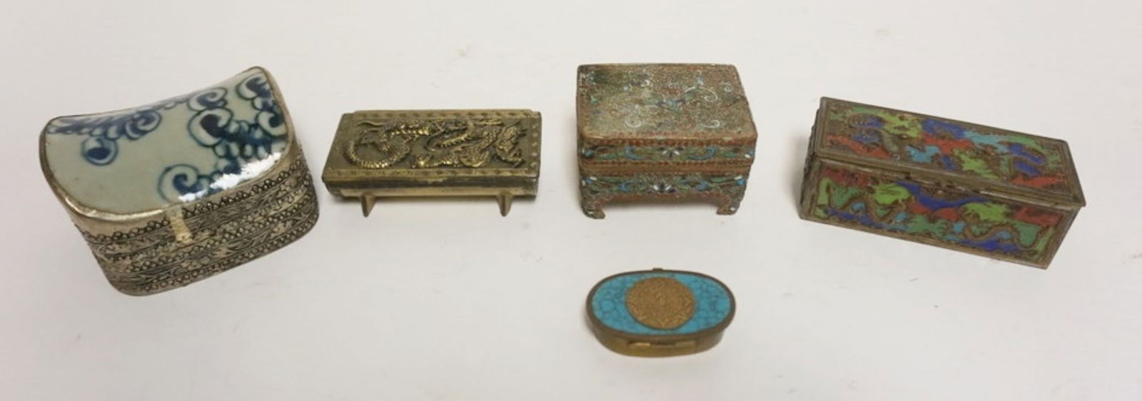 GROUP OF ASSORTED ASIAN MINIATURE TRINKET BOXES (1 of 10)