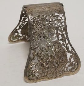 ANTIQUE 860 SILVER ASPARAGUS TONGS