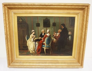 ANTIQUE OIL PAINTING ON CANVAS