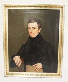 ANTIQUE ANCESTOR PORTRAIT PAINTING