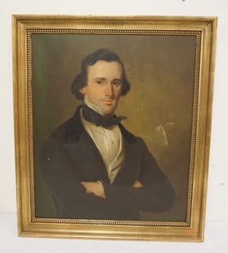ANTIQUE ANCESTOR PORTRAIT PAINTING