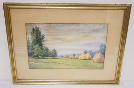 WATERCOLOR PAINTING OF FIELD