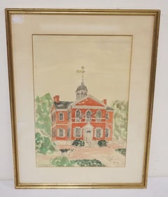 ARTIST SIGNED & DATED WATERCOLOR