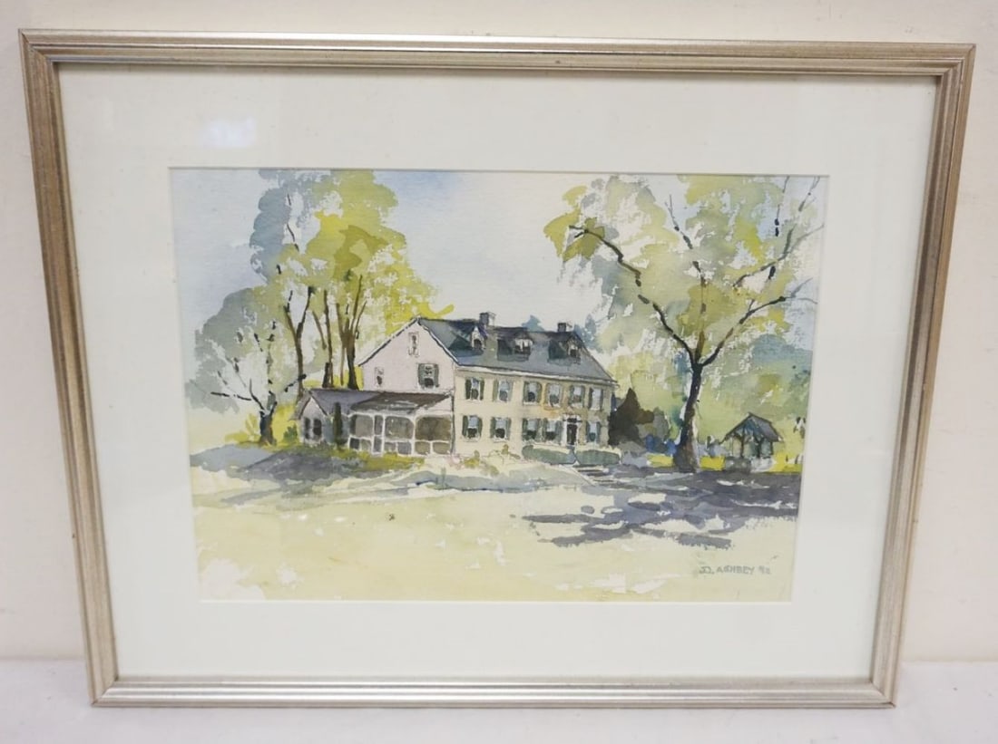 DWIGHT ASHBEY ARTIST SIGNED & DATED WATERCOLOR (1 of 3)