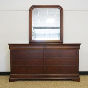 NATIONAL MT AIRY CHERRY 8 DRAWER LOW CHEST