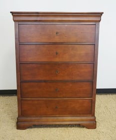 NATIONAL MT AIRY CHERRY 6 DRAWER HIGH CHEST