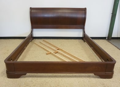 NATIONAL MT AIRY CHERRY KING SIZE SLEIGH BED
