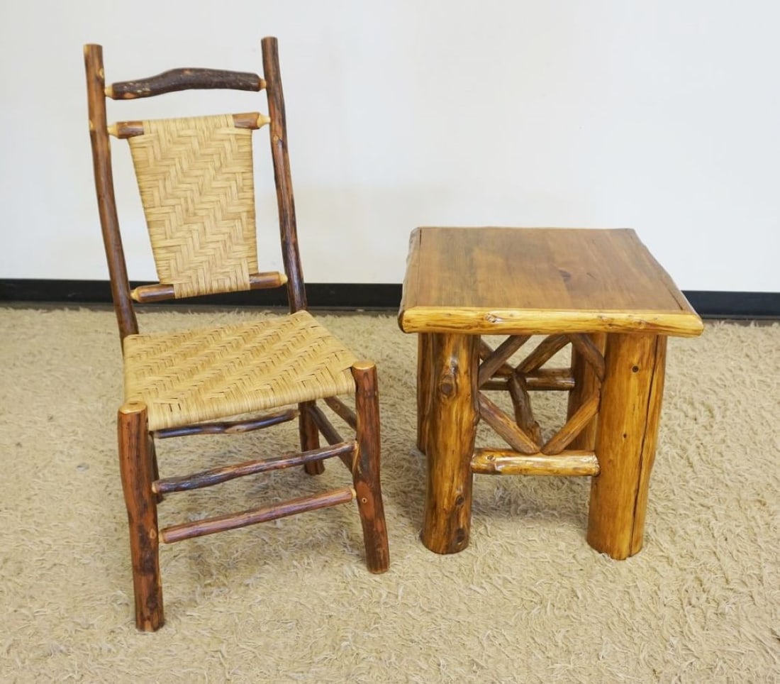 ADIRONDACK RUSTIC STAND & SIDE CHAIR (1 of 4)