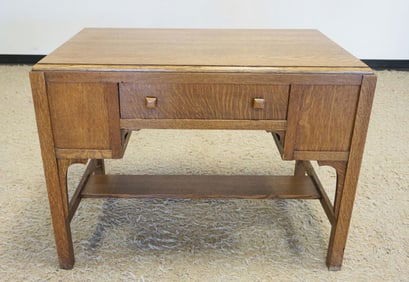 MISSION OAK STYLE ONE DRAWER DESK