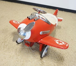 VINTAGE METAL CHILDS TOY PEDAL AIRPLANE