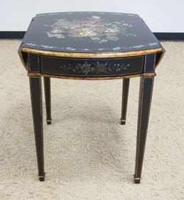 LLOYDS FLORAL DECORATED DROPLEAF TABLE