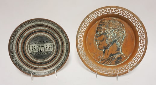 2 ANCIENT GREEK COPIES OF METAL PLATES