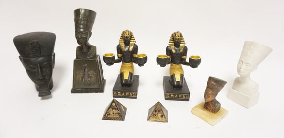 GROUP OF ASSORTED EGYPTIAN STYLE ITEMS