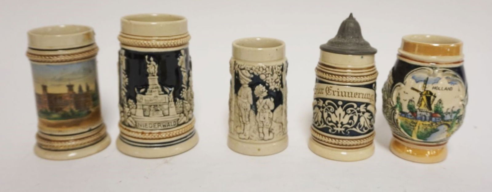 GROUP OF MINIATURE GERMAN BEER STEINS/MUGS (1 of 3)
