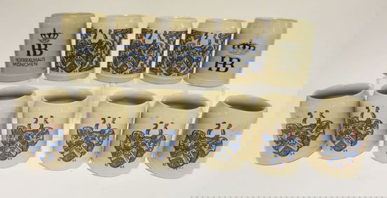 GROUP OF 11 VINTAGE GERMAN STEINS/MUGS