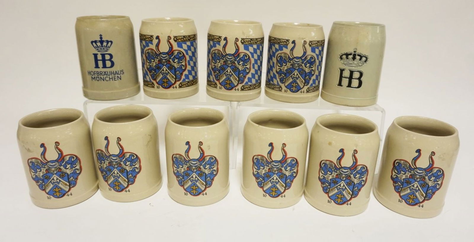 GROUP OF 11 VINTAGE GERMAN STEINS/MUGS (1 of 3)