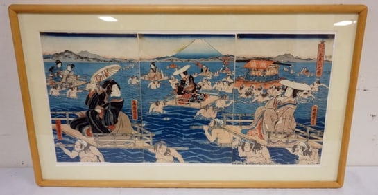 FRAMED WOOD BLOCK PRINT