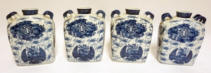 CONTEMPORARY BLUE & WHITE ASIAN VASES