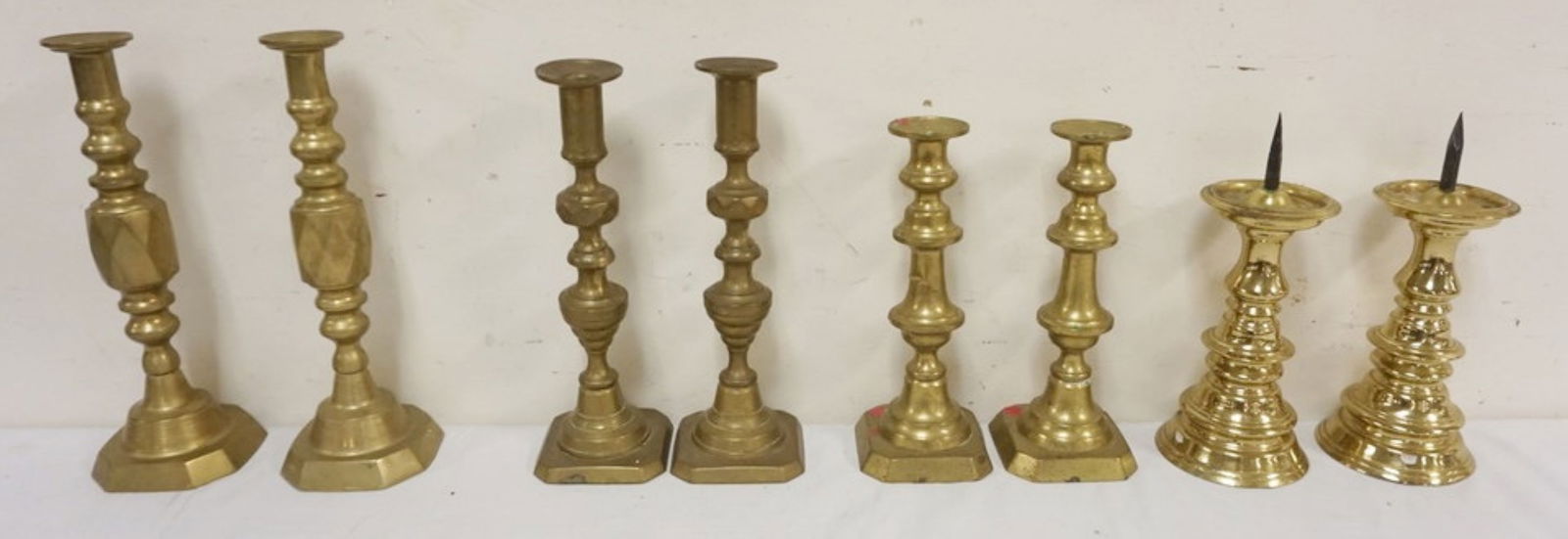 COLLECTION OF 20TH CENTURY BRASS CANDLESTICKS (1 of 1)
